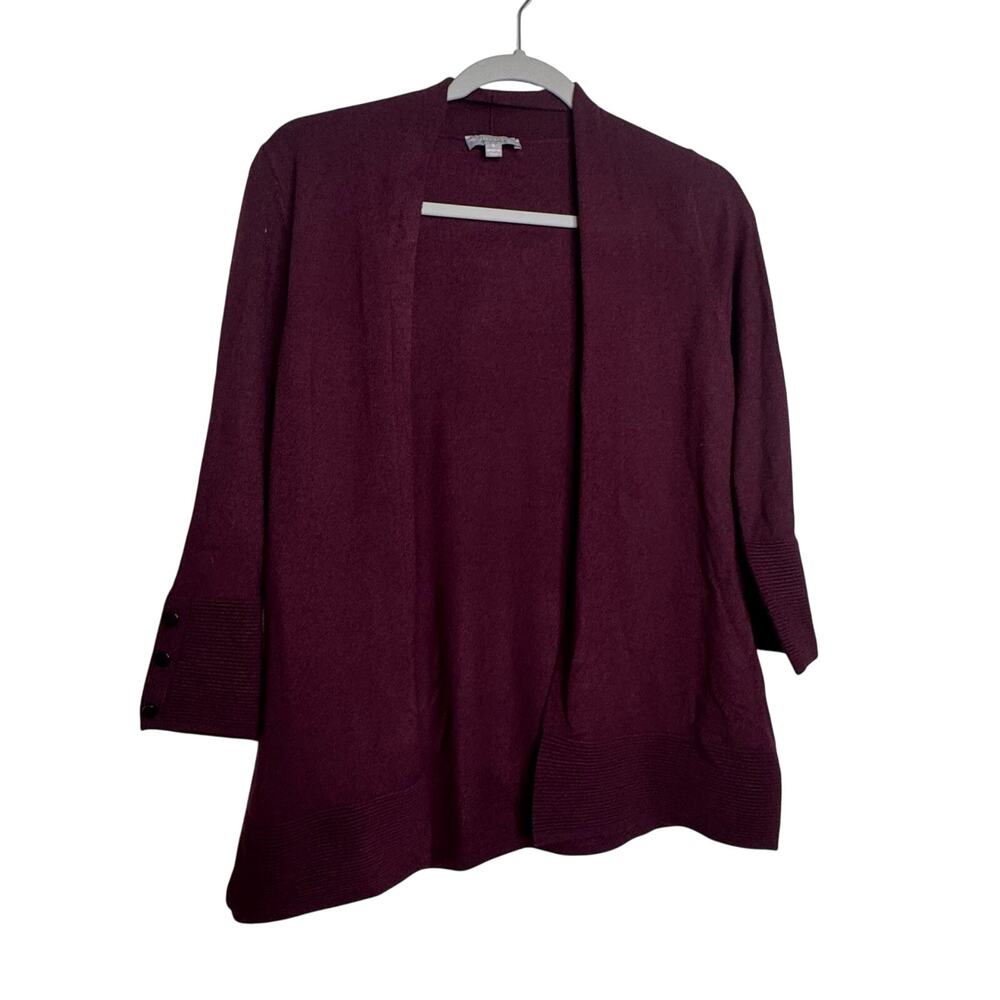 Evolution by Cyrus Open Cardigan Purple NWT Size Small